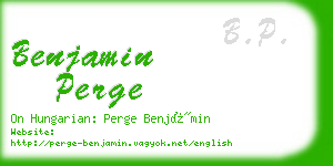 benjamin perge business card